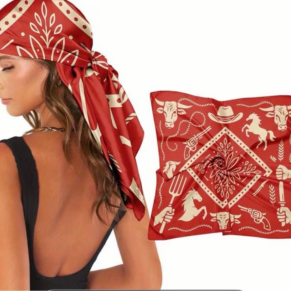 BOUTIQUE NEW COWBOY PRINT LARGE SCARF🤠